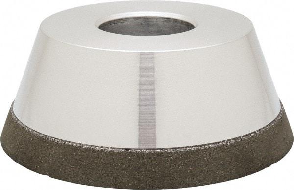 Made in USA - 3-3/4" Diam, 1-1/4" Hole Size, 1-1/2" Overall Thickness, 120 Grit, Type 11 Tool & Cutter Grinding Wheel - Fine Grade, CBN - USA Tool & Supply