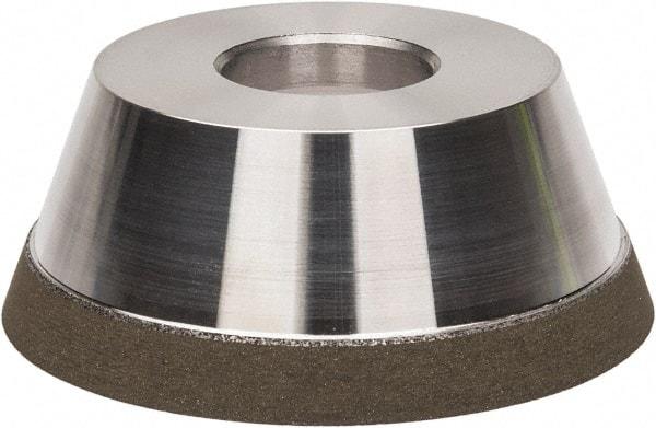 Made in USA - 3-3/4" Diam, 1-1/4" Hole Size, 1-1/2" Overall Thickness, 150 Grit, Type 11 Tool & Cutter Grinding Wheel - Very Fine Grade, CBN - USA Tool & Supply