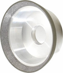 Made in USA - 5" Diam, 1-1/4" Hole Size, 1-3/4" Overall Thickness, 120 Grit, Type 11 Tool & Cutter Grinding Wheel - Fine Grade, CBN - USA Tool & Supply