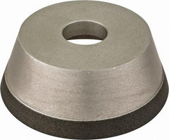 Made in USA - 5" Diam, 1-1/4" Hole Size, 1-3/4" Overall Thickness, 150 Grit, Type 11 Tool & Cutter Grinding Wheel - Very Fine Grade, CBN - USA Tool & Supply