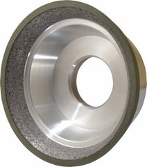 Made in USA - 3-3/4" Diam, 1-1/4" Hole Size, 1-1/2" Overall Thickness, 150 Grit, Type 11 Tool & Cutter Grinding Wheel - Very Fine Grade, CBN - USA Tool & Supply