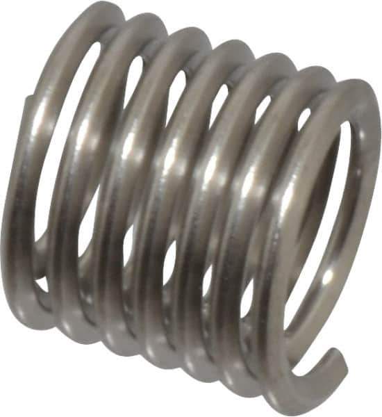 Heli-Coil - #10-32 UNF, 0.285" OAL, Free Running Helical Insert - 6-7/8 Free Coils, Tanged, 18-8 Stainless Steel, 1-1/2D Insert Length - Exact Industrial Supply