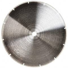 Made in USA - 10" Diam, 5/8" Arbor Hole Diam, Wet & Dry Cut Saw Blade - Diamond-Tipped, Standard Round Arbor - USA Tool & Supply