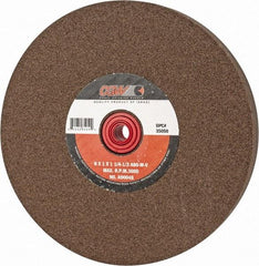 Camel Grinding Wheels - 80 Grit Aluminum Oxide Bench & Pedestal Grinding Wheel - 8" Diam x 1" Hole x 1" Thick, 3600 Max RPM, M Hardness, Medium Grade , Vitrified Bond - USA Tool & Supply