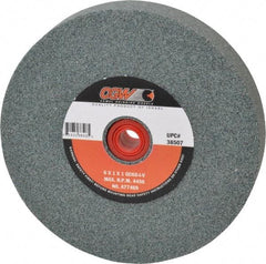Camel Grinding Wheels - 60 Grit Silicon Carbide Bench & Pedestal Grinding Wheel - 6" Diam x 1" Hole x 1" Thick, 4456 Max RPM, I Hardness, Medium Grade , Vitrified Bond - USA Tool & Supply
