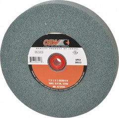 Camel Grinding Wheels - 60 Grit Silicon Carbide Bench & Pedestal Grinding Wheel - 7" Diam x 1" Hole x 1" Thick, 3760 Max RPM, I Hardness, Medium Grade , Vitrified Bond - USA Tool & Supply