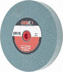 Camel Grinding Wheels - 100 Grit Silicon Carbide Bench & Pedestal Grinding Wheel - 7" Diam x 1" Hole x 1" Thick, 3760 Max RPM, I Hardness, Fine Grade , Vitrified Bond - USA Tool & Supply