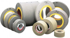 Camel Grinding Wheels - 10" Wide x 14" Diam, Type 7 Feed Regulating Wheel - 5" Hole Size, 80 Grit, Hardness R, 8-1/2" Diam x 1-1/2" Deep Recess, 8-1/2" Diam x 1-1/2" Deep Opposite Side Recess - USA Tool & Supply