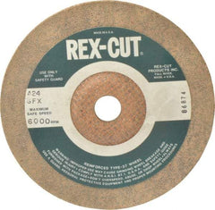 Cratex - 24 Grit, 7" Wheel Diam, 3/16" Wheel Thickness, 7/8" Arbor Hole, Type 27 Depressed Center Wheel - Aluminum Oxide, Compatible with Angle Grinder - USA Tool & Supply