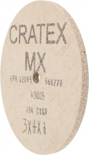 Cratex - 3" Diam 1/4" Hole 54 Grit Fiber Disc - Coarse Grade, Aluminum Oxide - USA Tool & Supply