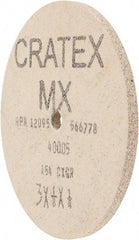 Cratex - 3" Diam 1/4" Hole 54 Grit Fiber Disc - Coarse Grade, Aluminum Oxide - USA Tool & Supply