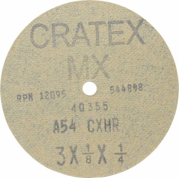 Cratex - 3" Diam 1/4" Hole 54 Grit Fiber Disc - Coarse Grade, Aluminum Oxide - USA Tool & Supply