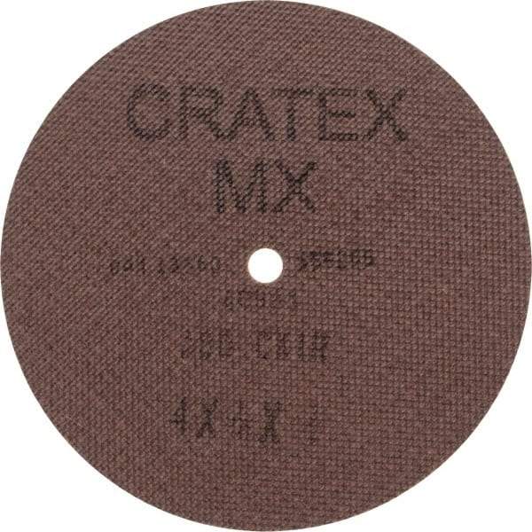 Cratex - 4" Diam 1/4" Hole 80 Grit Fiber Disc - Medium Grade, Aluminum Oxide - USA Tool & Supply