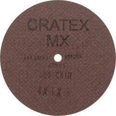 Cratex - 4" Diam 1/4" Hole 80 Grit Fiber Disc - Medium Grade, Aluminum Oxide - USA Tool & Supply