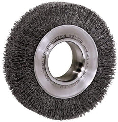 Baldor - 8" OD, 3/4" Arbor Hole, Crimped Wheel Brush - 3/4" Arbor Hole - USA Tool & Supply