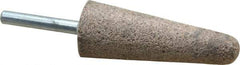 Cratex - 1" Head Diam x 2-3/4" Thickness, A3, Tree End, Aluminum Oxide Mounted Point - Very Coarse Grade, 36 Grit, 10,730 RPM - USA Tool & Supply