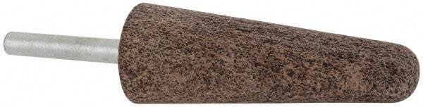 Cratex - 1" Head Diam x 2-3/4" Thickness, A3, Tree End, Aluminum Oxide Mounted Point - Very Coarse Grade, 36 Grit, 10,730 RPM - USA Tool & Supply
