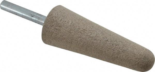 Cratex - 1" Head Diam x 2-3/4" Thickness, A3, Tree End, Aluminum Oxide Mounted Point - Medium Grade, 80 Grit, 10,730 RPM - USA Tool & Supply