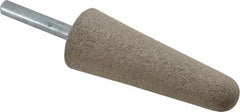 Cratex - 1" Head Diam x 2-3/4" Thickness, A3, Tree End, Aluminum Oxide Mounted Point - Medium Grade, 80 Grit, 10,730 RPM - USA Tool & Supply