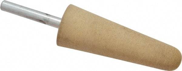 Cratex - 1" Head Diam x 2-3/4" Thickness, A3, Tree End, Aluminum Oxide Mounted Point - Medium Grade, 80 Grit, 10,730 RPM - USA Tool & Supply
