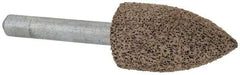 Cratex - 11/16" Head Diam x 1-1/4" Thickness, A12, Pointed Tree End, Aluminum Oxide Mounted Point - Very Coarse Grade, 36 Grit, 27,370 RPM - USA Tool & Supply
