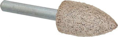 Cratex - 11/16" Head Diam x 1-1/4" Thickness, A12, Pointed Tree End, Aluminum Oxide Mounted Point - Very Coarse Grade, 36 Grit, 27,370 RPM - USA Tool & Supply