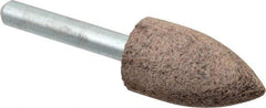 Cratex - 11/16" Head Diam x 1-1/4" Thickness, A12, Pointed Tree End, Aluminum Oxide Mounted Point - Very Coarse Grade, 36 Grit, 27,370 RPM - USA Tool & Supply