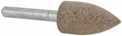 Cratex - 11/16" Head Diam x 1-1/4" Thickness, A12, Pointed Tree End, Aluminum Oxide Mounted Point - Medium Grade, 80 Grit, 27,370 RPM - USA Tool & Supply