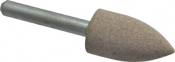 Cratex - 11/16" Head Diam x 1-1/4" Thickness, A12, Pointed Tree End, Aluminum Oxide Mounted Point - Medium Grade, 80 Grit, 27,370 RPM - USA Tool & Supply