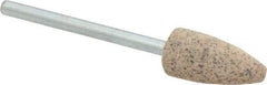 Cratex - 3/8" Head Diam x 3/4" Thickness, B52, Pointed End, Aluminum Oxide Mounted Point - Very Coarse Grade, 36 Grit, 21,000 RPM - USA Tool & Supply