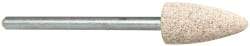 Cratex - 3/8" Head Diam x 3/4" Thickness, B52, Pointed End, Aluminum Oxide Mounted Point - Medium Grade, 80 Grit, 21,000 RPM - USA Tool & Supply