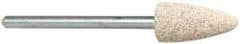 Cratex - 3/8" Head Diam x 3/4" Thickness, B52, Pointed End, Aluminum Oxide Mounted Point - Medium Grade, 80 Grit, 21,000 RPM - USA Tool & Supply