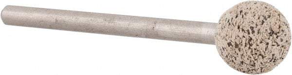 Cratex - 3/8" Head Diam, B122, Ball End, Mounted Point - Very Coarse Grade, 36 Grit - USA Tool & Supply