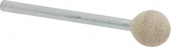 Cratex - 3/8" Head Diam, B122, Ball End, Mounted Point - Medium Grade, 80 Grit - USA Tool & Supply