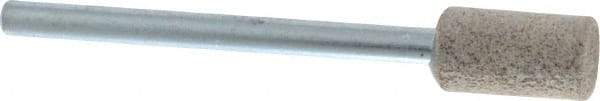 Cratex - 1/4" Head Diam x 1/2" Thickness, W163, Cylinder End, Aluminum Oxide Mounted Point - Medium Grade, 80 Grit, 26,250 RPM - USA Tool & Supply