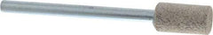 Cratex - 1/4" Head Diam x 1/2" Thickness, W163, Cylinder End, Aluminum Oxide Mounted Point - Medium Grade, 80 Grit, 26,250 RPM - USA Tool & Supply