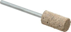 Cratex - 3/8" Head Diam x 3/4" Thickness, W177, Cylinder End, Aluminum Oxide Mounted Point - Very Coarse Grade, 36 Grit, 17,620 RPM - USA Tool & Supply