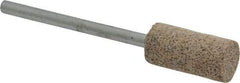 Cratex - 3/8" Head Diam x 3/4" Thickness, W177, Cylinder End, Aluminum Oxide Mounted Point - Very Coarse Grade, 36 Grit, 17,620 RPM - USA Tool & Supply
