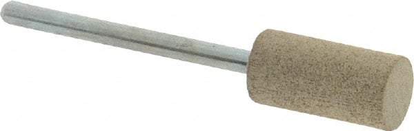 Cratex - 3/8" Head Diam x 3/4" Thickness, W177, Cylinder End, Aluminum Oxide Mounted Point - Medium Grade, 80 Grit, 17,620 RPM - USA Tool & Supply