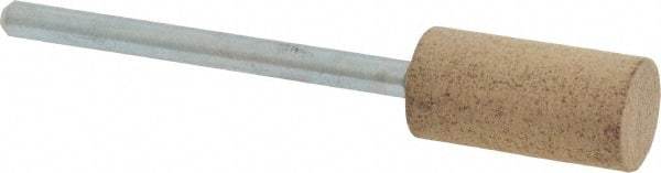 Cratex - 3/8" Head Diam x 3/4" Thickness, W177, Cylinder End, Aluminum Oxide Mounted Point - Medium Grade, 80 Grit, 17,620 RPM - USA Tool & Supply