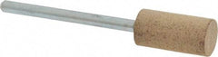 Cratex - 3/8" Head Diam x 3/4" Thickness, W177, Cylinder End, Aluminum Oxide Mounted Point - Medium Grade, 80 Grit, 17,620 RPM - USA Tool & Supply