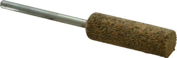 Cratex - 3/8" Head Diam x 1-1/4" Thickness, W179, Cylinder End, Aluminum Oxide Mounted Point - Very Coarse Grade, 36 Grit, 25,720 RPM - USA Tool & Supply