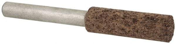 Cratex - 3/8" Head Diam x 1-1/4" Thickness, W179, Cylinder End, Aluminum Oxide Mounted Point - Very Coarse Grade, 36 Grit, 25,720 RPM - USA Tool & Supply