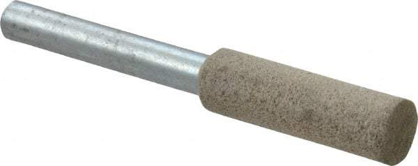 Cratex - 3/8" Head Diam x 1-1/4" Thickness, W179, Cylinder End, Mounted Point - Medium Grade, 80 Grit - USA Tool & Supply