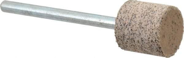 Cratex - 1/2" Head Diam x 1/2" Thickness, W185, Cylinder End, Aluminum Oxide Mounted Point - Very Coarse Grade, 36 Grit, 16,870 RPM - USA Tool & Supply