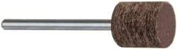 Cratex - 1/2" Head Diam x 1/2" Thickness, W185, Cylinder End, Aluminum Oxide Mounted Point - Very Coarse Grade, 36 Grit, 16,870 RPM - USA Tool & Supply