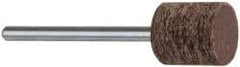 Cratex - 1/2" Head Diam x 1/2" Thickness, W185, Cylinder End, Aluminum Oxide Mounted Point - Very Coarse Grade, 36 Grit, 16,870 RPM - USA Tool & Supply