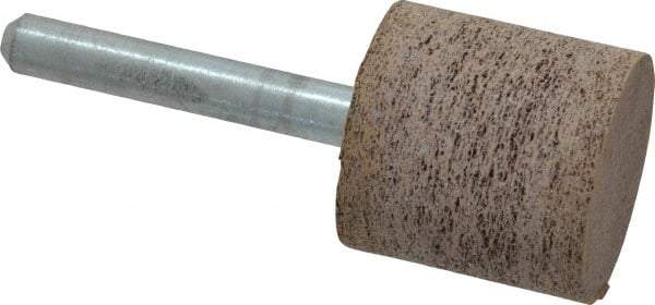 Cratex - 1" Head Diam x 1" Thickness, W220, Cylinder End, Aluminum Oxide Mounted Point - Very Coarse Grade, 36 Grit, 15,750 RPM - USA Tool & Supply