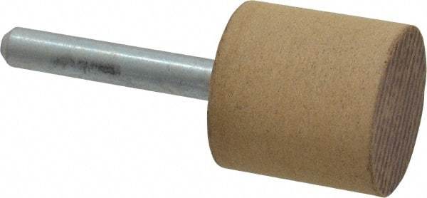 Cratex - 1" Head Diam x 1" Thickness, W220, Cylinder End, Aluminum Oxide Mounted Point - Medium Grade, 80 Grit, 15,750 RPM - USA Tool & Supply