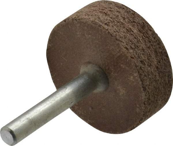 Cratex - 1-1/2" Head Diam x 1/2" Thickness, W236, Cylinder End, Aluminum Oxide Mounted Point - Very Coarse Grade, 36 Grit, 21,750 RPM - USA Tool & Supply